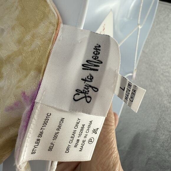 Sky to Moon String Halter Crop Top Women size Large Watercolor NEW - Picture 10 of 14